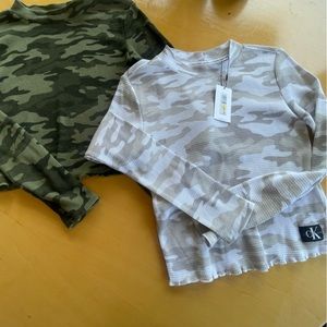 Calvin Klein Camo Long  Sleeve Tees